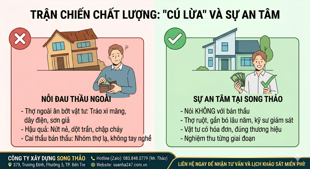 Dịch vụ sửa nhà trọn gói kiểm soát vật tư chính hãng